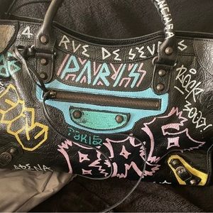 Balenciaga City Graffiti Bag